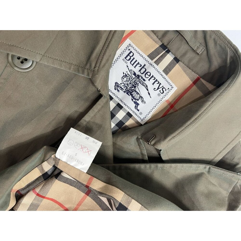 Burberry Burberrys Vintage Trench Coat in Khaki Green - Picture 4 of 5